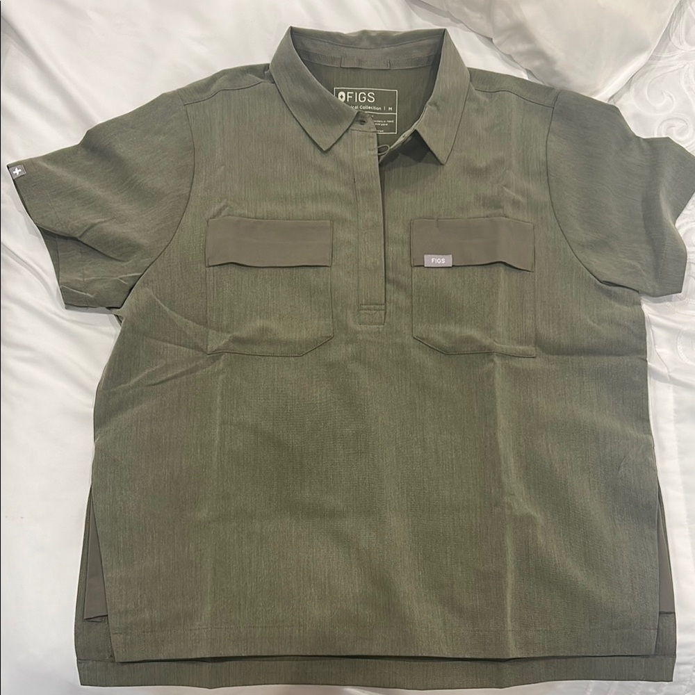 Figs Forest Green Classic Cargo Top